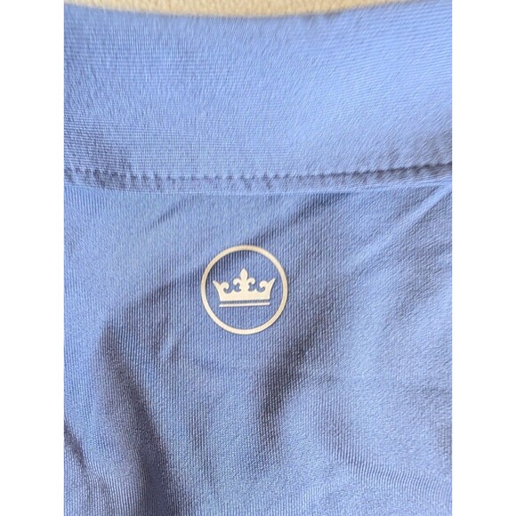 Peter Millar Crown Crafted Performance Polo Mens Large Blue Striped Gameday Cup - Picture 5 of 8